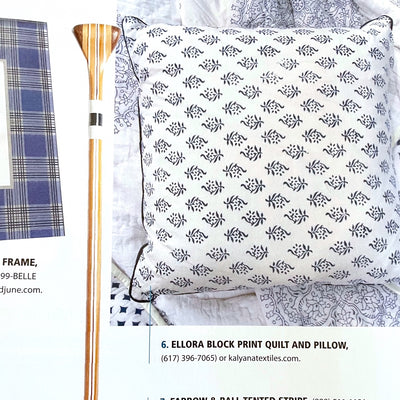 American Farmhouse Style Magazine, Fall 2015 (Mansi Block Print Cushion)